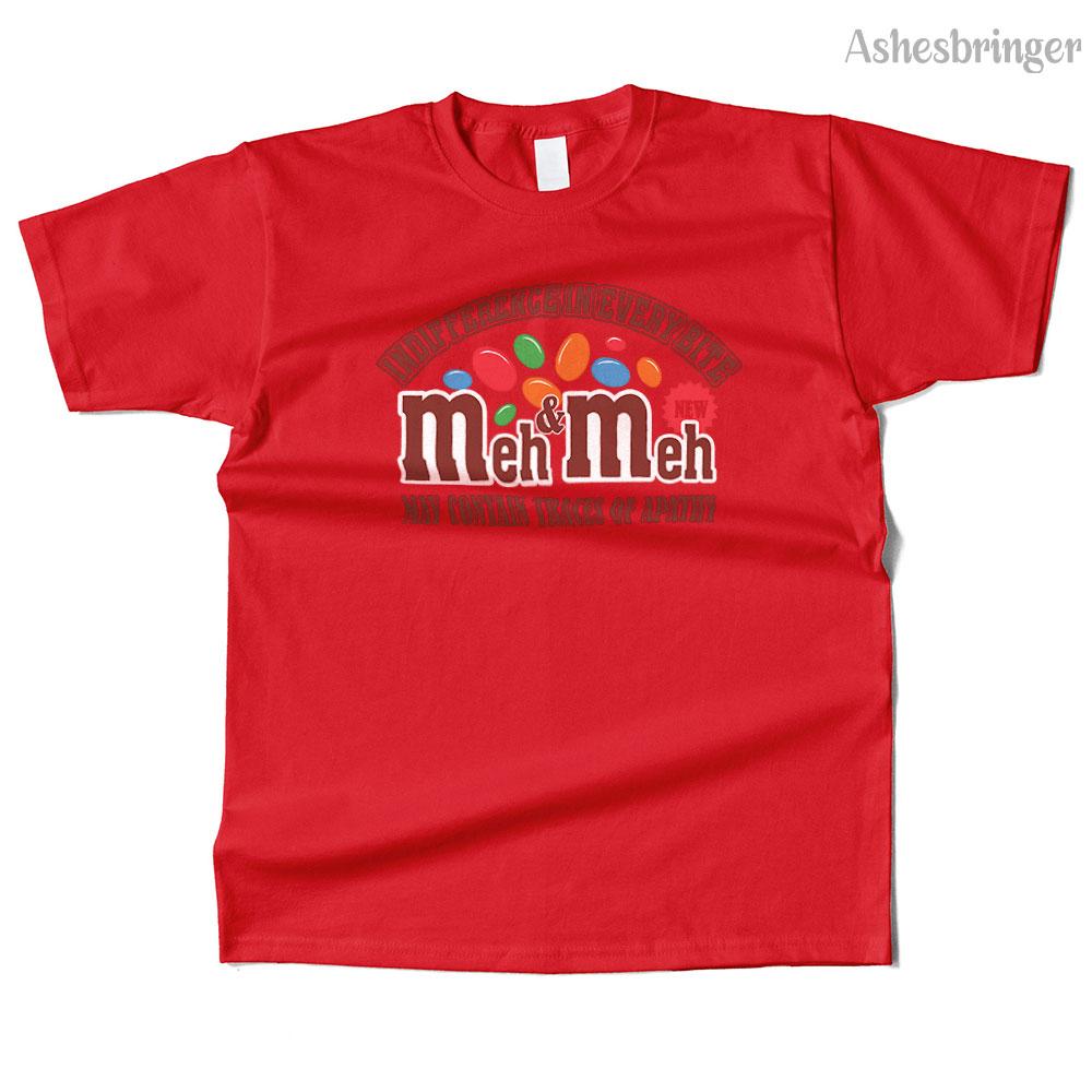 Unisexs Cotton Meh  Meh Graphic High Quality T Shirt Street Casual Style Tee for Unisex and Women M