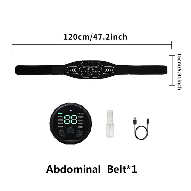 

EMS Muscle Stimulator Abs Trainer Abdominal Muscle Toner Electronic Toning Belts Fitness Massage Slimming Device USB Recharge