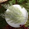 1/60Pcs Christmas Frosted Pine Branches Artificial Faux Cedar Fake Snow Sprigs Pine Leaves Plastic Cypress Garland Wreath DIY