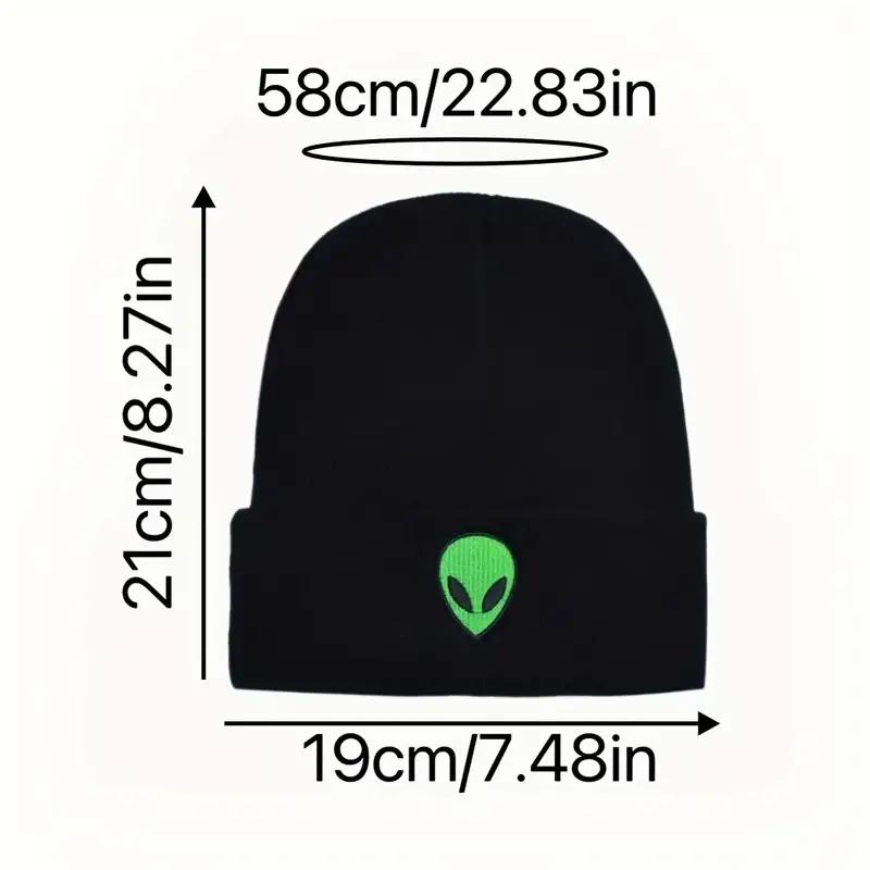 Winter Hip-hop Beanies Hat for Men Big Eye Embroided Street Wear Punk Hat Knitted Bonnet Cap Fashionable Skulles Beanie Hat Male