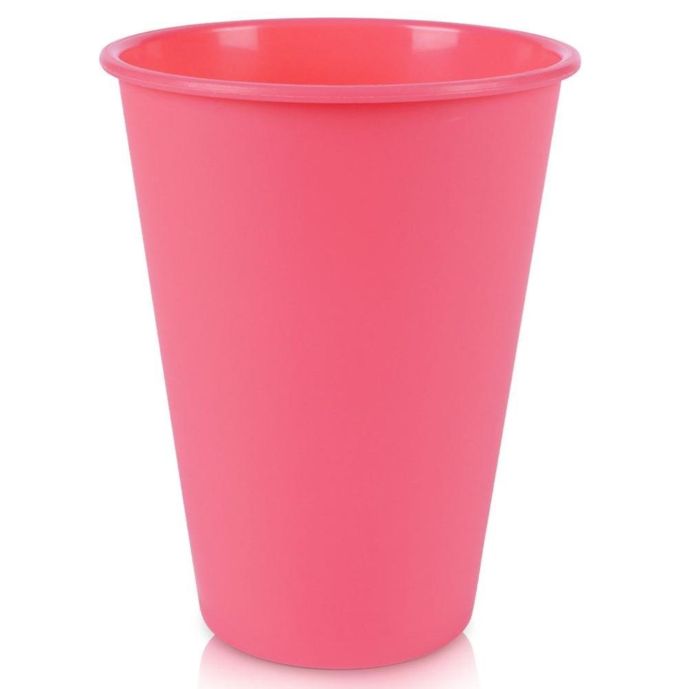 6x Plastic Reusable Picnic Travel Cups for Drinks 400 Ml