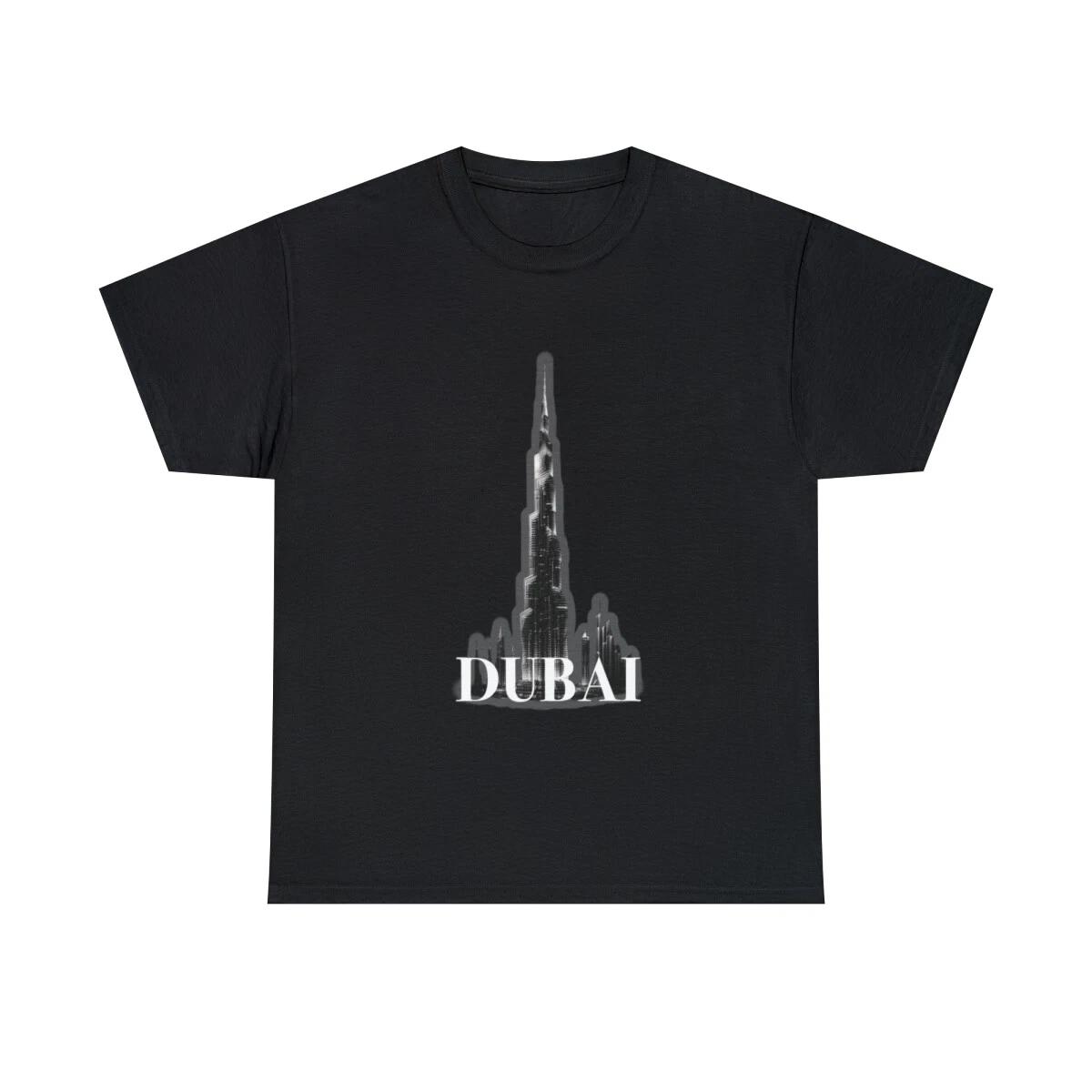 US Adults - Dubai UAE - Burj Al Khalifa - Unisex Heavy Cotton Tee S