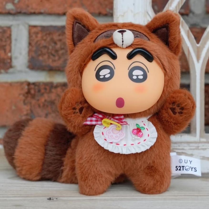 52toys Crayon Shin-Chan Big Tail Vinyl Face Plush Blind Box Children Cute Gift Backpack Pendant Handmade Jewelry Doll Figurine