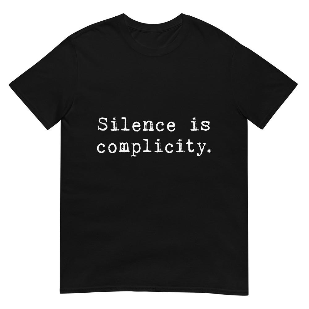 Political Resist Protest Vote 2020 Election Silence Is Complicity T-Shirt L