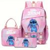 Backpack Level 3 To 6 Girls Pink School Bag Portable Lunch Bag Stationery Pencil Case