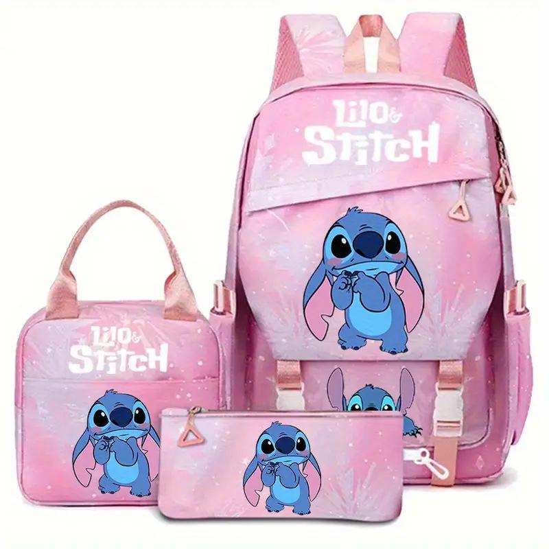Backpack Level 3 To 6 Girls Pink School Bag Portable Lunch Bag Stationery Pencil Case
