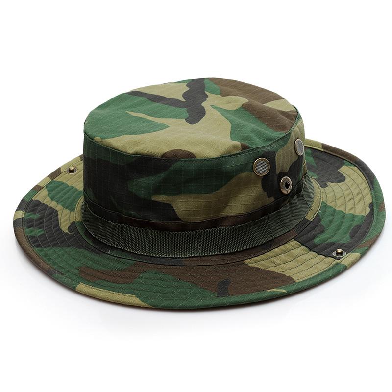 23 Farben Outdoor Bucket Hat Verdickter Boonie Hut Top Qualität Fischerhut Jagd Camping Kappen A0E056