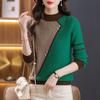 A New Semi-high-neck Knitted Sweater for Women In Autumn and Winter, Loose and Stylish, Thickened and Fleece Knitted Base Layer Sweater