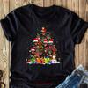 ZC53 Christmas Pajama Rottweiler Tree Xmas S Dog Dad Mom T Shirt  Vintage Washed Casual Graphic Homme Stylish