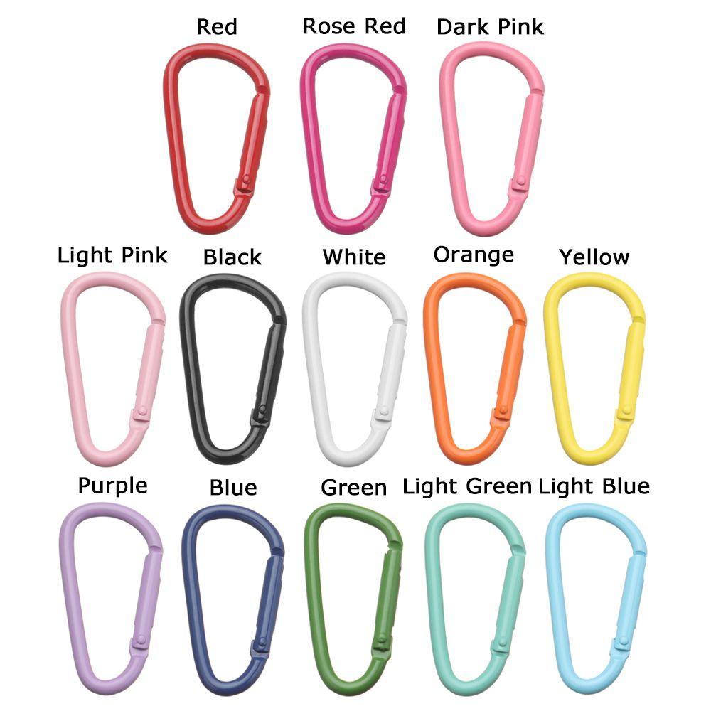 New Safety Multicolor Aluminium Buckle Keychain Alloy Carabiner Camping Hiking Hook Climbing Button