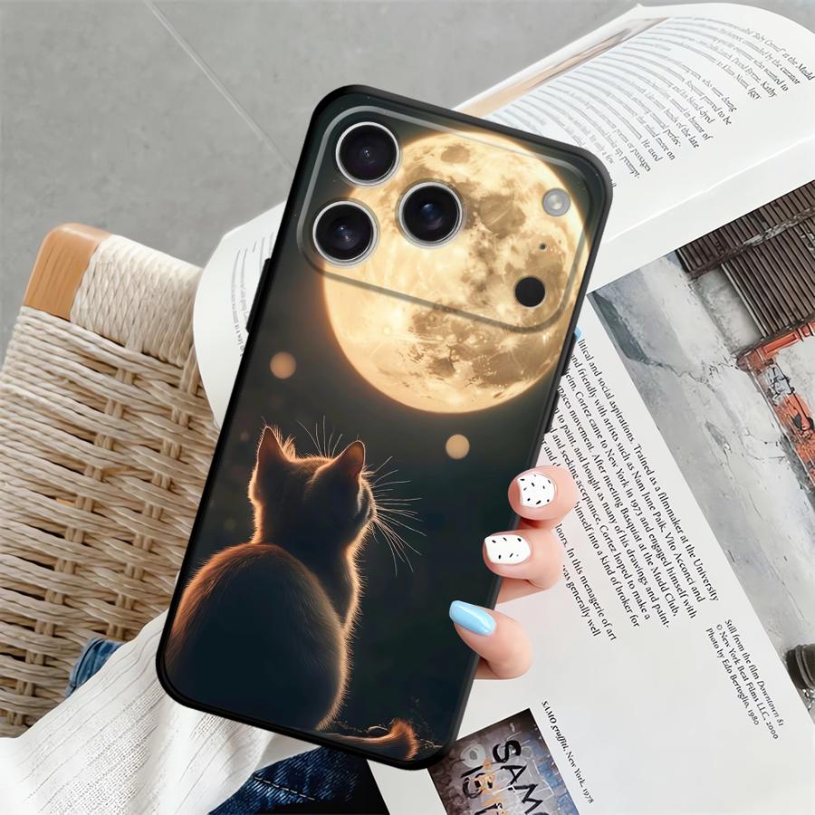 Case for Apple iPhone 17 Pro Max 13 Air XR XS MAX 14 15 Pro 7 8 12 11 16 Funda Phone Cover Cute Cat