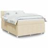 VidaXL Bed Slat Base with Mattress Cream 140x200 Cm Fabric 3289389