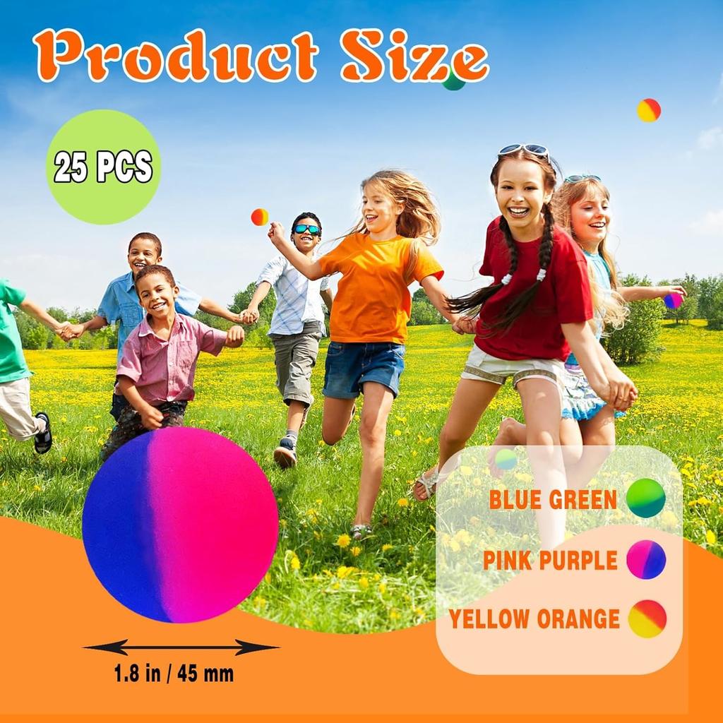 10 Stück Hochsprungbälle für Kinder Bunte Gummibälle Großpackung für Geburtstagsfeier-Mitgebsel Klassenzimmer-Karnevals-Preise Goodie-Geschenk