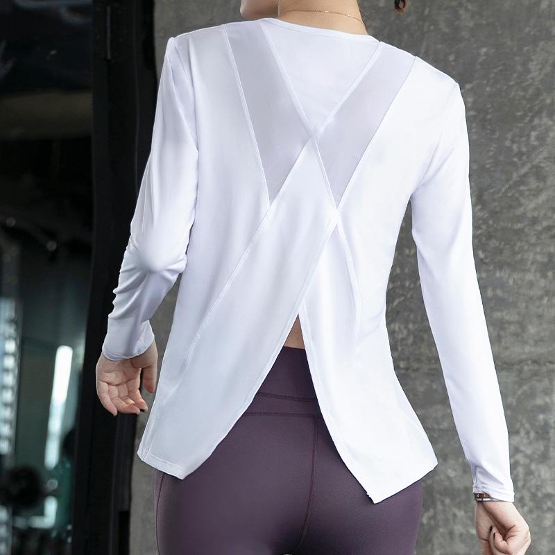 Women s Quick-Dry Slim-Fit Long-Sleeve Yoga Shirt for Autumn