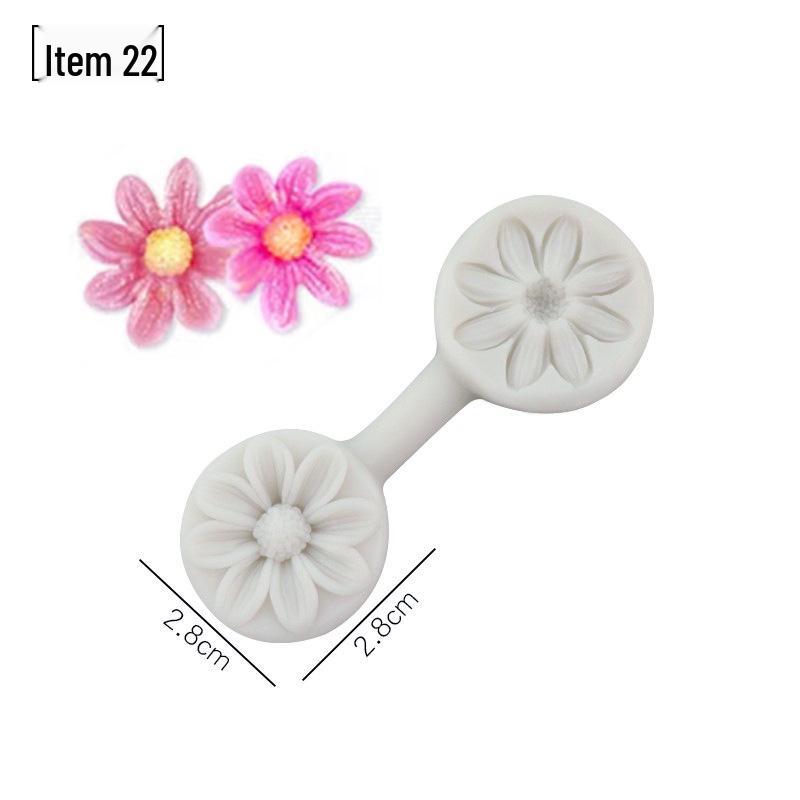 Blütenblatt Silikon Fondant Form Set - Lebensmittelqualität für Baum- und Blumenprägung.