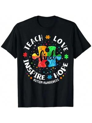 Autism Awareness Shirt For Teachers Spread Hope And Love Inspire And Empower Unisex Style Shirts For Wounisex Printed T-Shirts