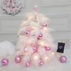 Delightful Mini Feather Christmas Tree with Light Ornaments Tabletop Christmas Tree, Easy To Assemble Cheerful Designs