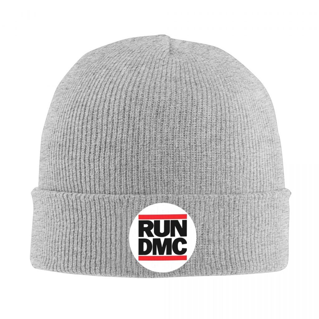 Run DMC Logo Warm Knitted Cap Winter Knit Bonnet Hat Skullies Beanies Hip Hop Caps for Unisex