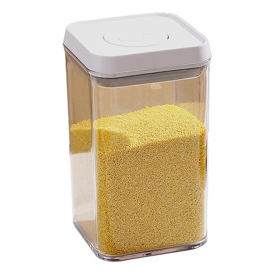 Airtight Food Container with Pop Lid Stackable Kitchen Pantry Organizer One Button Opening Flour Sugar Container for Cereal Rice Flour Pasta Snacks