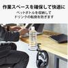 ELECOM headphone stand/clamp type/360 degree rotation/black