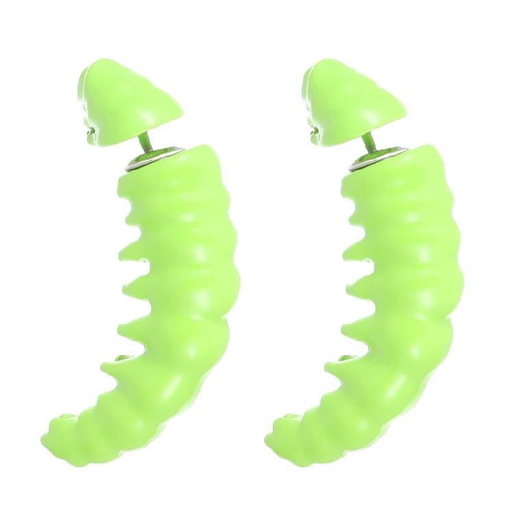 Fashionable Green Caterpillars Earrings Sturdy Resin Materials Fashion Jewelry Accessory for Comfort and Styles