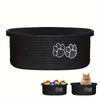 Modern Rope Storage Basket with Sturdy Handles Oval Decorative Organizer for Home, Office, Bedroom Durable Fabric, Neutral Beige Black Design