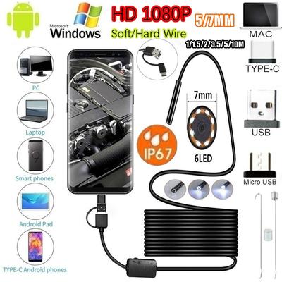 3IN1 Type HD Endoscope HD Endoscope Camera USB 2 M 5 M 10 M Hard Wire 5.5/ 7 Mm Endoscopy Camera