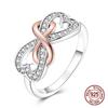 Original 925 Sterling Silver  Infinite Love Rings for Women Girls Jewelry Birthday Anniversary Gifts