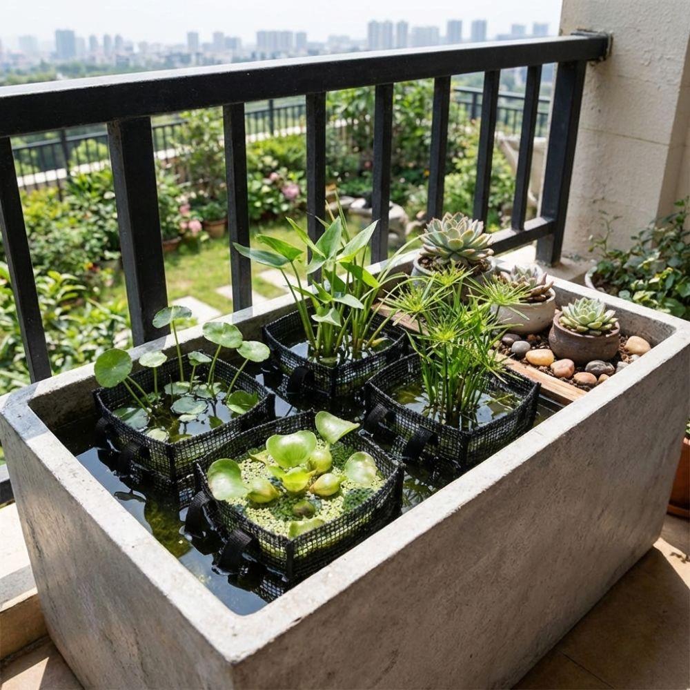 Breathable Aquatic Plant Baskets PVC Mesh Lotus Planter Reusable Pond Planting Bags  Patio Backyard