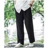 Summer New Chinese Style Men's Solid Color Loose Cotton Linen Wide-leg Trousers Large Size Casual Thin Straight Pants