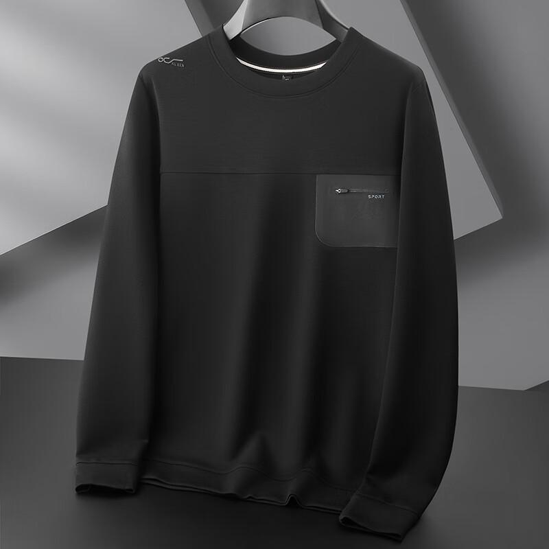 Dibinze Men's Plus Size Loose Fit Crewneck Sweatshirt