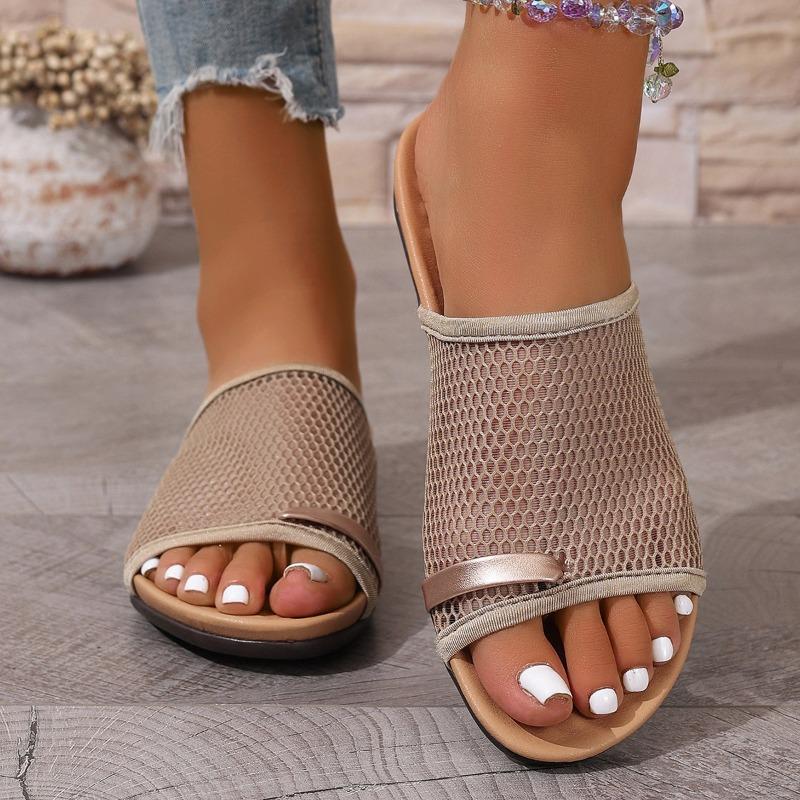 Fashion flat-heeled sandals summer new mesh sandals fishing toes beach breathable women's slippers