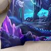 3D Dragon Pattern Psychedelic Aesthetic Orleans Animal Theme Soft Breathable Knitted Digital Printed Polyester Bedding Set