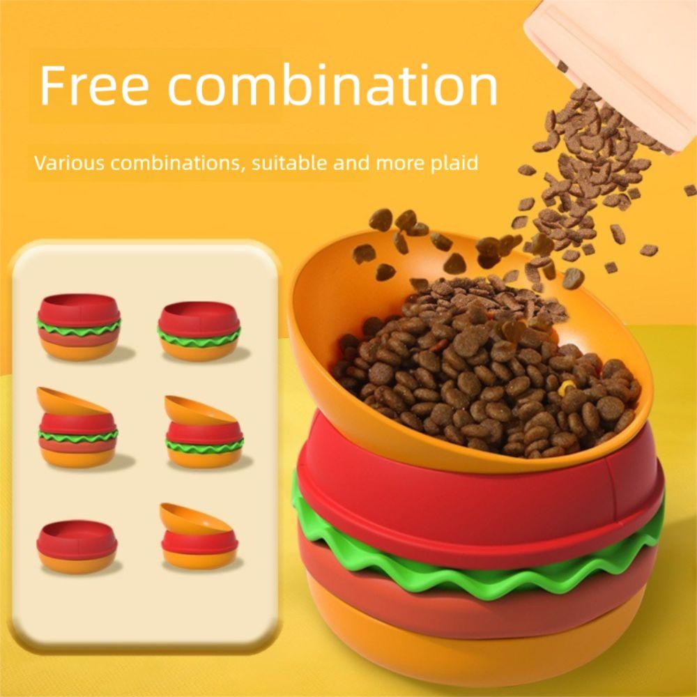 New Design 5 In 1 Cat Bowls Set Multicolor Multifunctional Stackable Cat Bowls Set Portable Cat Feeder Bowl Home