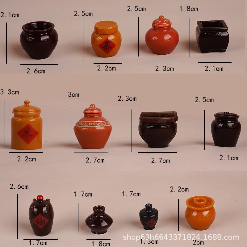 Simulation Retro Mini Bogu Frame Vase Playing House Doll House Children'S Miniature Model Ornament Toy