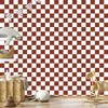 Checkerboard wallpaper red and white, red background 50x1000