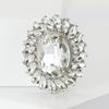 Broche Oval de Cristal con Girasol para Mujer Unisex Pines de Solapa Fiesta de Oficina Regalos para Amigos Accesorios