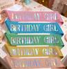 New Birthday P Glitter Fabric Shoulder Strap for Birthday Girl Lightweight & Adjustable Perfect for Celebration Ceremony