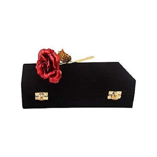 

Искусственный цветок розы, бархатная коробка для него, для нее, девушки, парня, мужа, жены, матери, сестры, подарок на День святого Валентина 25X8X5 Inch красный