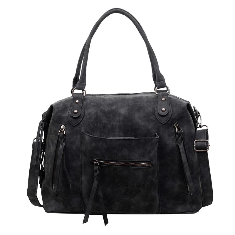 

Solid Color PU Large Capacity Hasp Tote Bag High Quality Casual Sweet Weomn s Shoulder Bag Light Luxury Commuting Crossbody Bags чёрный