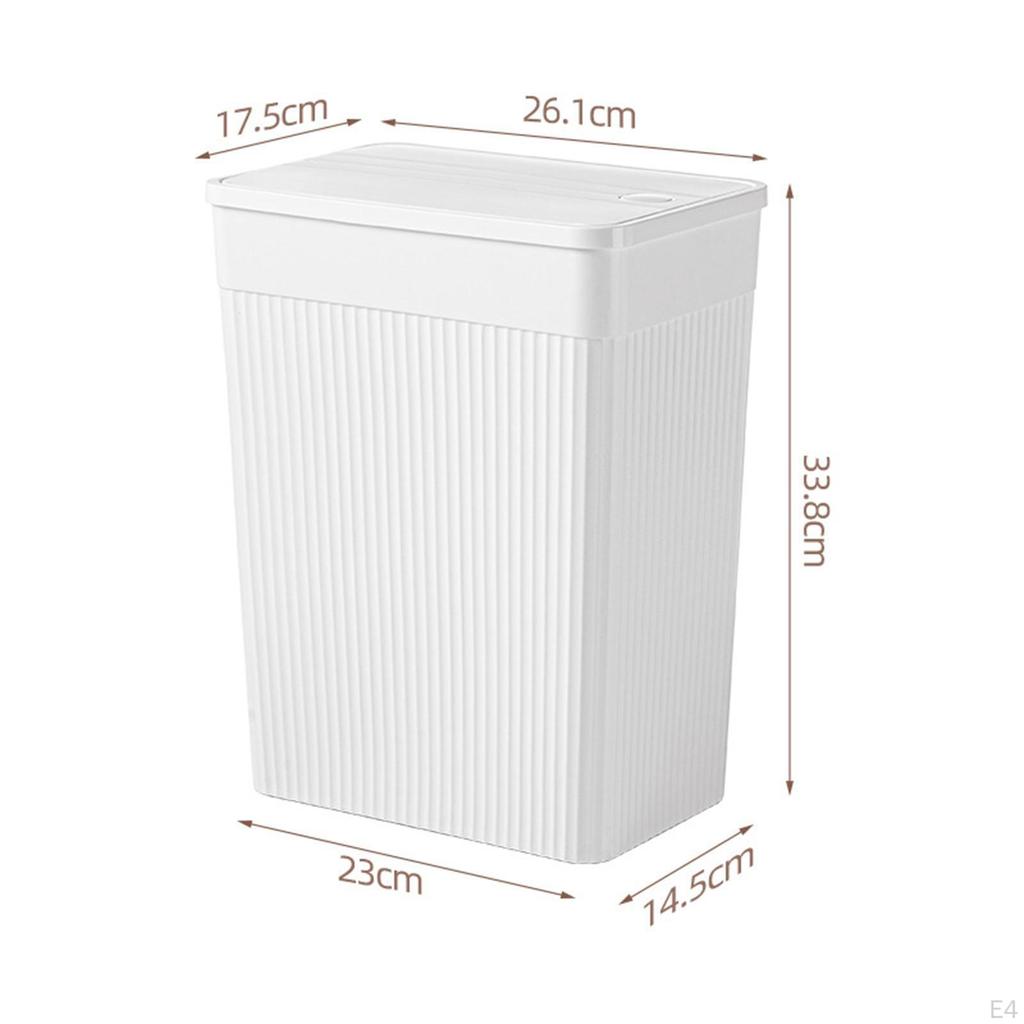 Lid Trash Can for Waste Disposal In Dorm Kitchen Office Indoor Bedroom