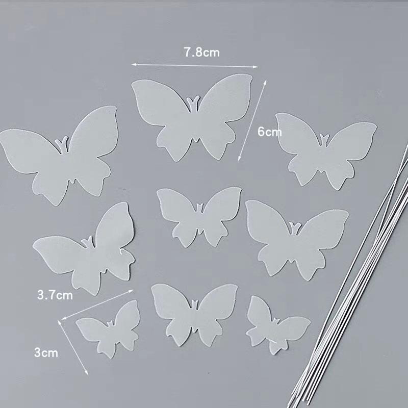 Wrought Iron Butterfly Cake Topper Set - Birthday & Holiday Insert Cards