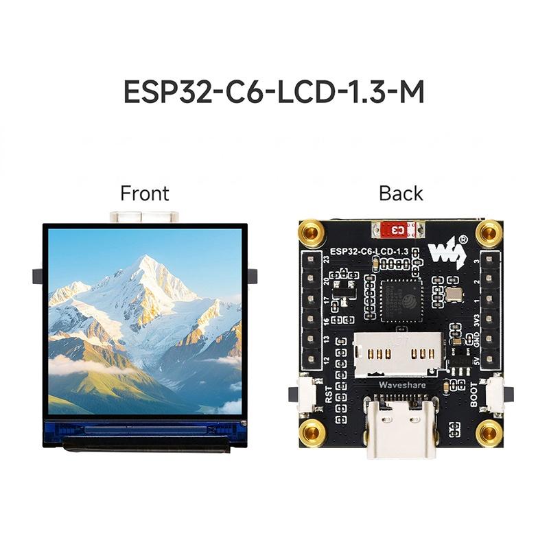 ESP32-C6 Development Board 1.3 Inch ST7789 LCD Display WiFi 6 Bluetooth 5 for AIoT College Engineering Education Training