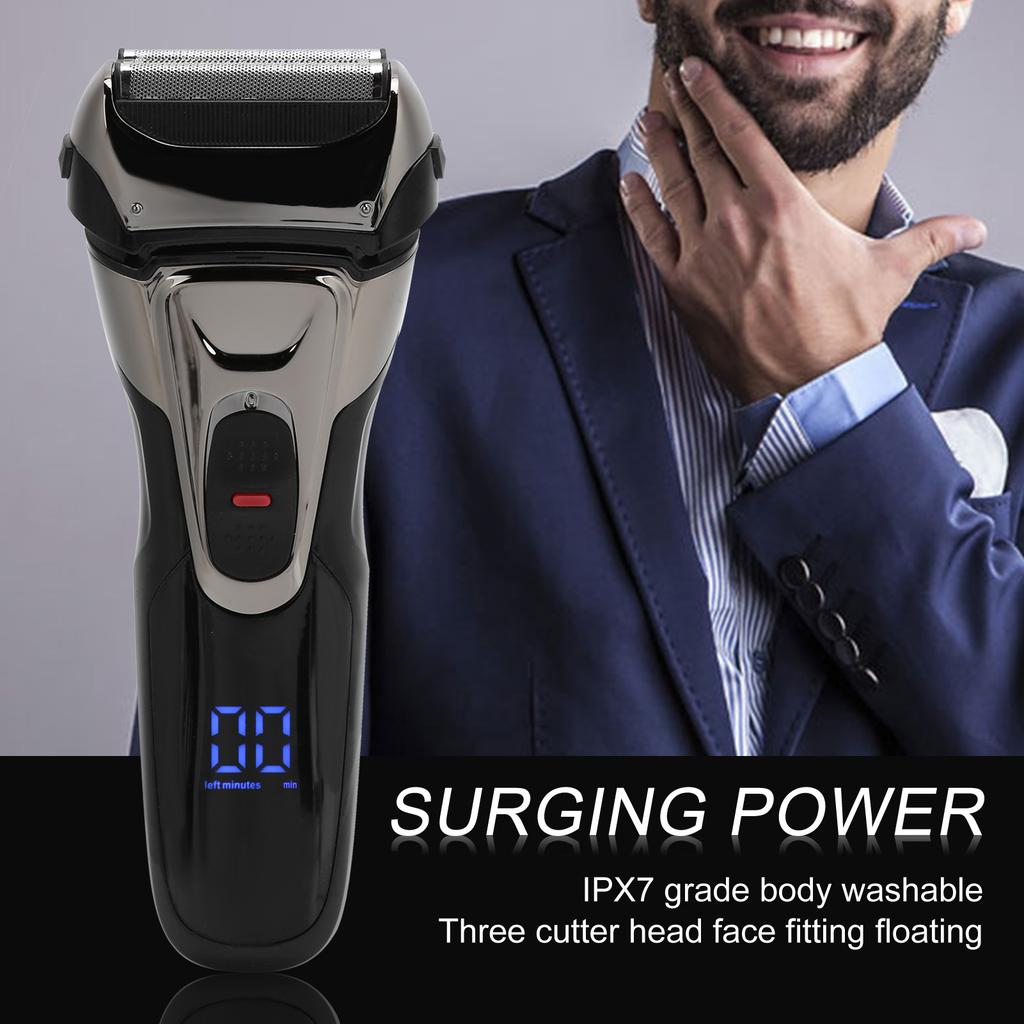 Professional USB Charging Men Water Resistant Electric Shaver Portable Beard Trimmer