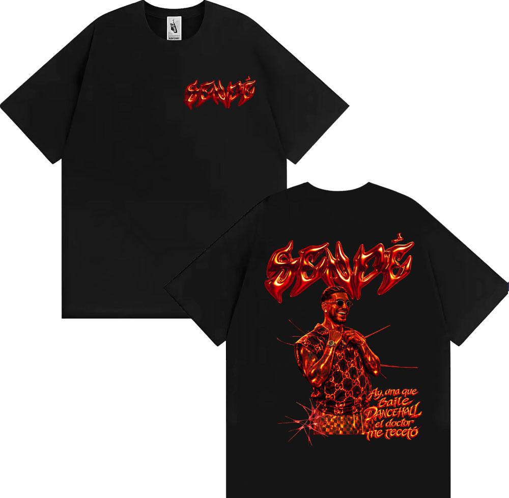 Rapper Ryan Castro Sende Album Tour 2026 Print T Shirts Unisexs Clothing Casual 100 Cotton T Shirt Vintage Gothic Classic Tshirt