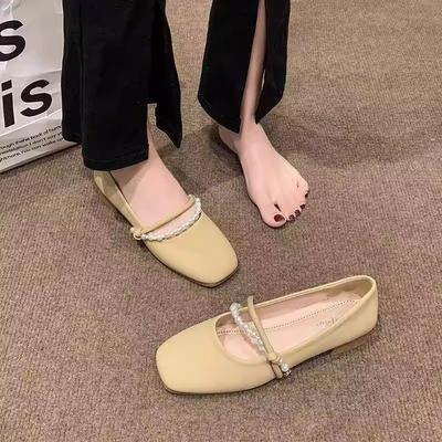 Soft-soled One-pedal Mary Jane Shoes Summer New Shallow Mouth Flat-soled Single Shoes Pregnant Women with Skirts