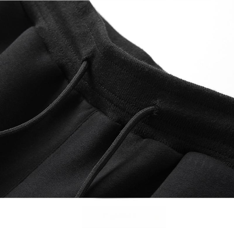 Middle-aged and Elderly Men's Warm Sweatshirt Set Winter Fleece Lined Thickened Sports Jacket Dad's Winter Outfit Lamb Wool Two-piece Set