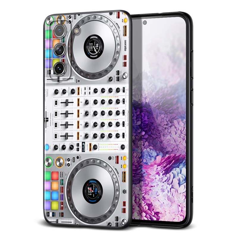 DJ Music Retro pentru Samsung Galaxy S21 Ultra Plus Note 20 10 9 8 S10 S9 S8 S7 S6 Edge Plus Husa neagra pentru telefon