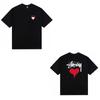 Short-sleeved High-quality Trendy Brand Men's and Women's Loose Cross-border Stu Xi Stu Crew Neck Printed Couple T-shirt with the Same Collection