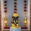 Handcrafted Black Ganesha Idol for Car Dashboard Item: Ganesh Ji, Ganpati Bappa Murti for Home Decor